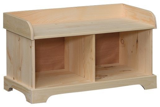 [35 Inch] Amish Double Cubby Bench