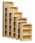 [24-48 Inch] Arched Shaker Pine Bookcases