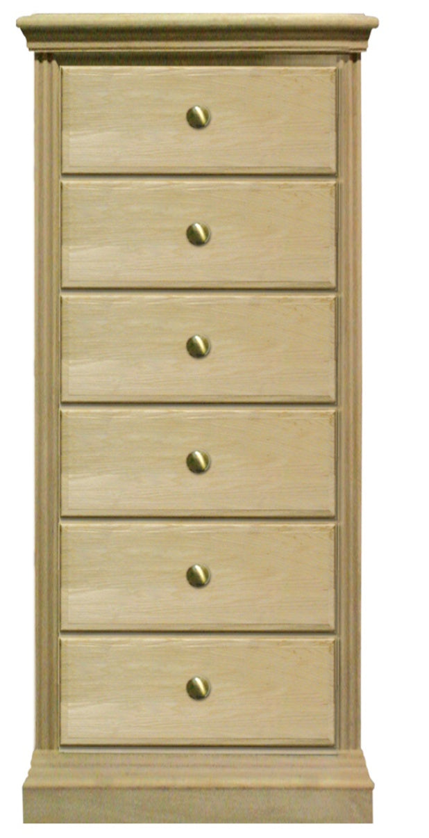 [23 Inch] Fluted 6 Drawer Lingerie Chest