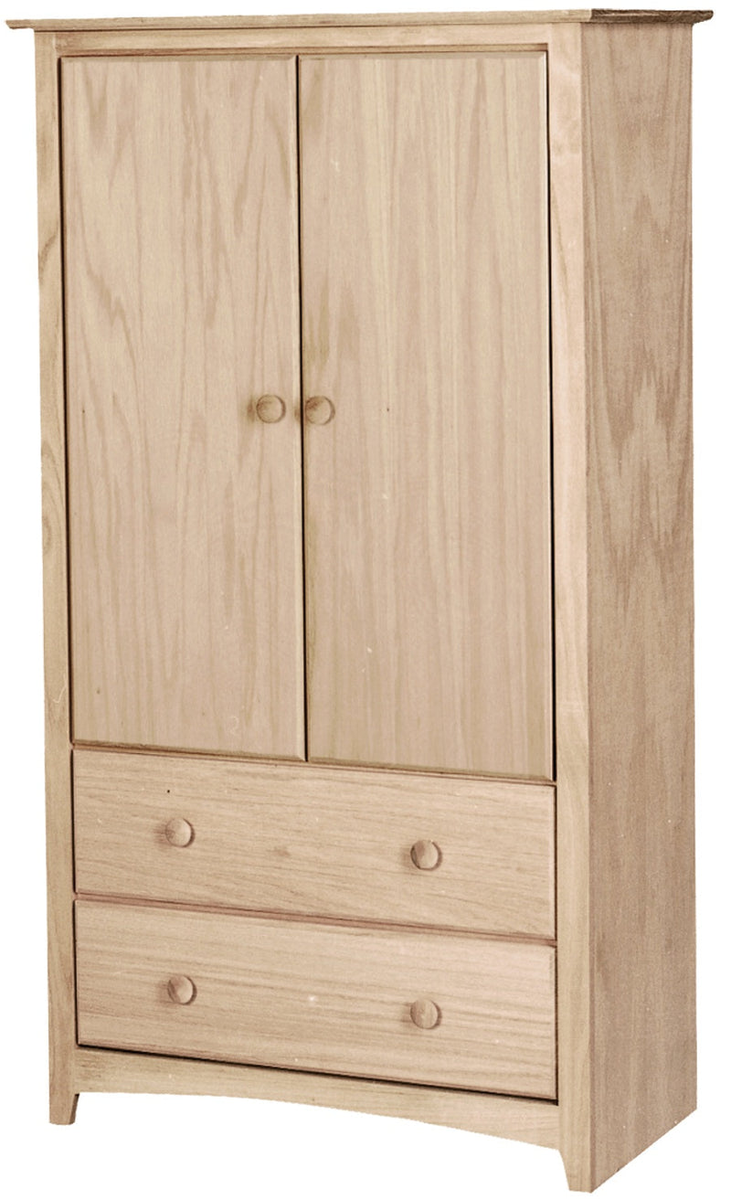 [33 Inch] Shaker 2 Drawer Armoire