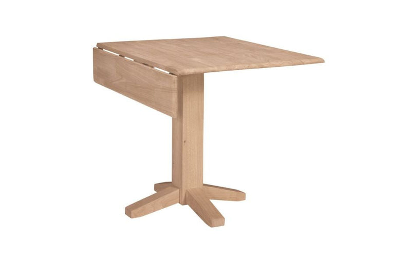 36" Square Dropleaf Pedestal Dining Table